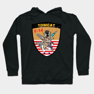 F-14 Tomcat - Operation Desert Shield - Grunge Style Hoodie